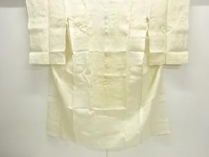 アンティーク　本麻透かし織草花模様長襦袢